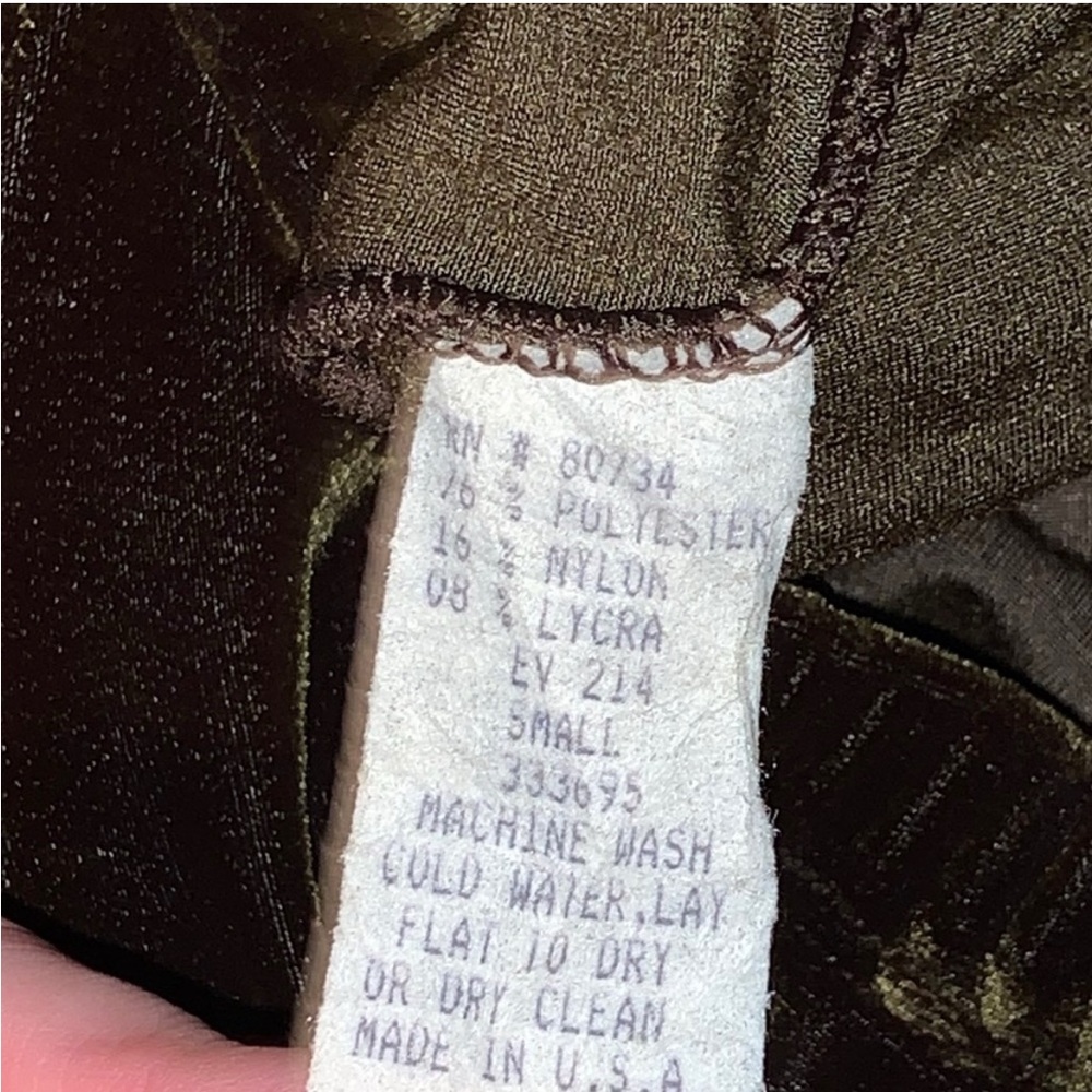Y2K BCBG Velvet Tracksuit 3 Piece Set Jacket Mock Neck Top Pants Brown Sporty - Picture 9 of 13